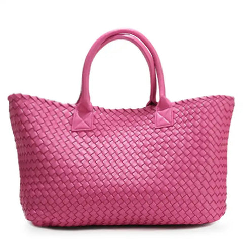 ELIZA Woven Tote Rose Pink