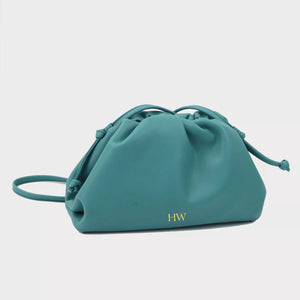 DARCEY Leather Clutch Teal