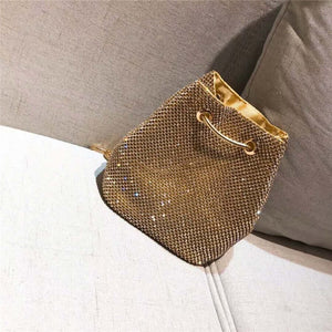 SIENNA Sparkle Bucket Bag Gold