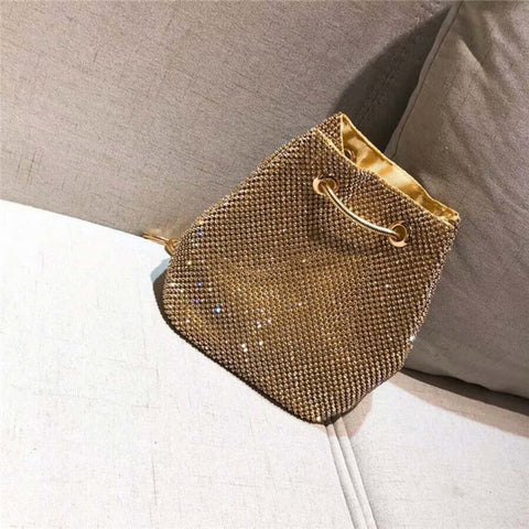 SIENNA Sparkle Bucket Bag Gold