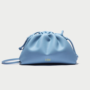 DARCEY Leather Clutch Baby Blue