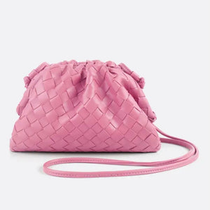 Woven DARCEY Clutch Pink