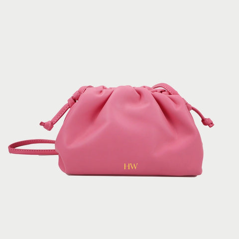 DARCEY Leather Clutch Rose
