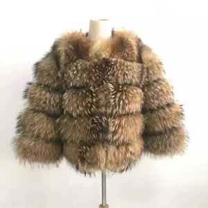 LAUREN 5 Ring Raccoon Fur Coat - All Colours
