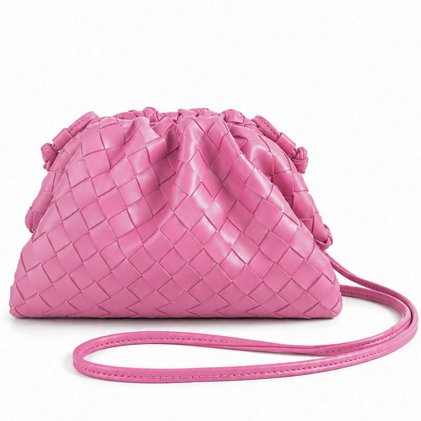Woven DARCEY Clutch Pink