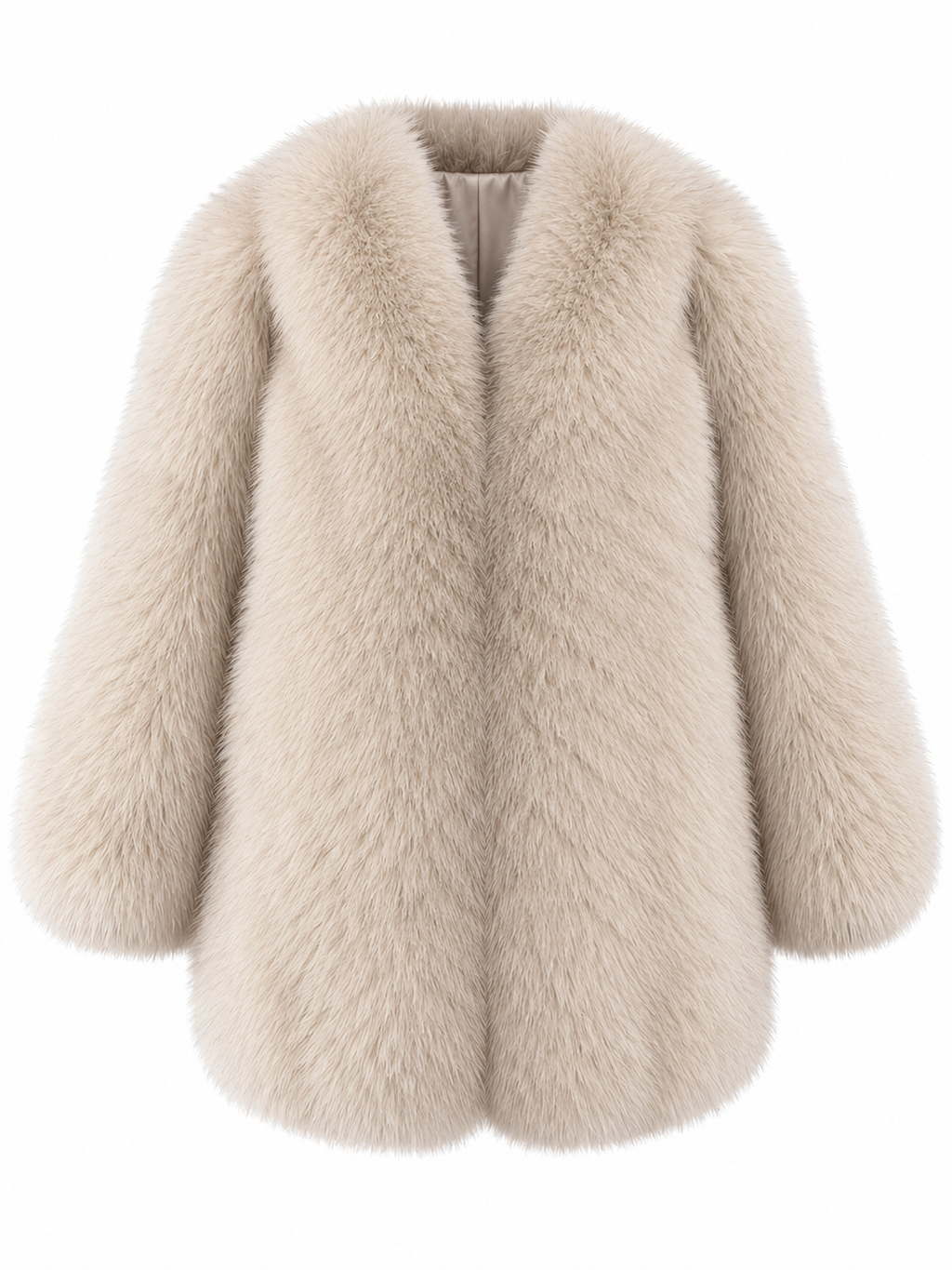 FREYA Fox Fur Coat Beige