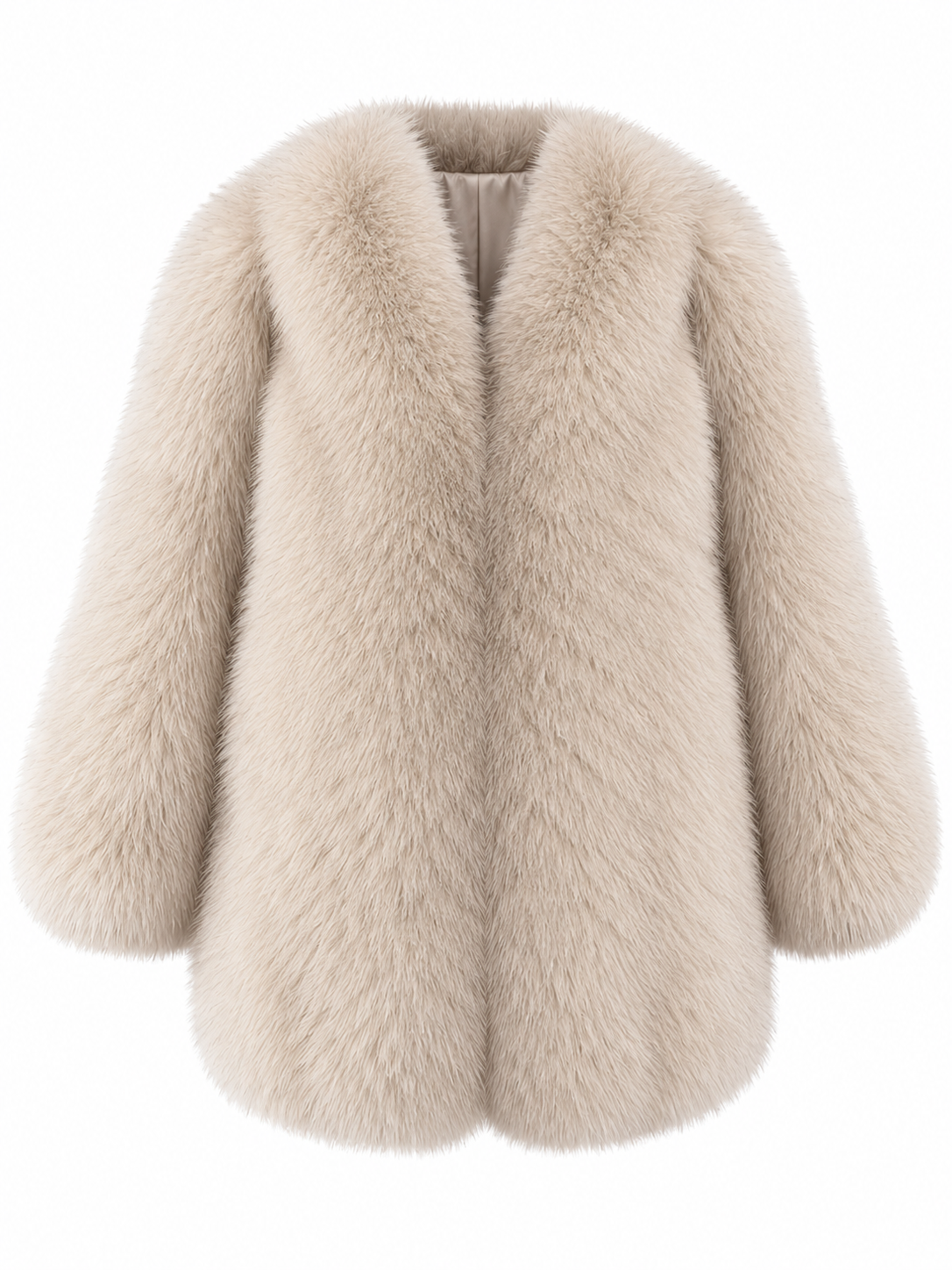 FREYA Fox Fur Coat Beige