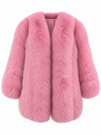 FREYA Fox Fur Coat Pink