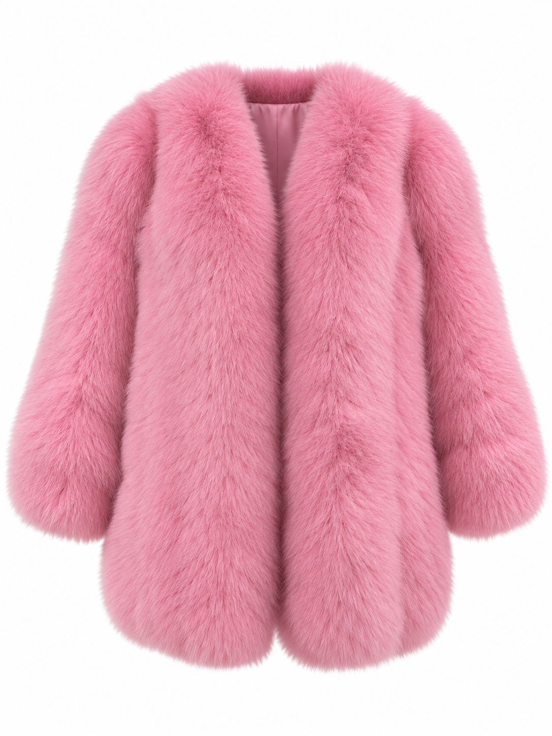 FREYA Fox Fur Coat Pink