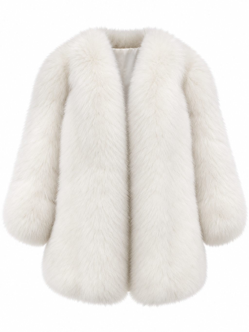 FREYA Fox Fur Coat White