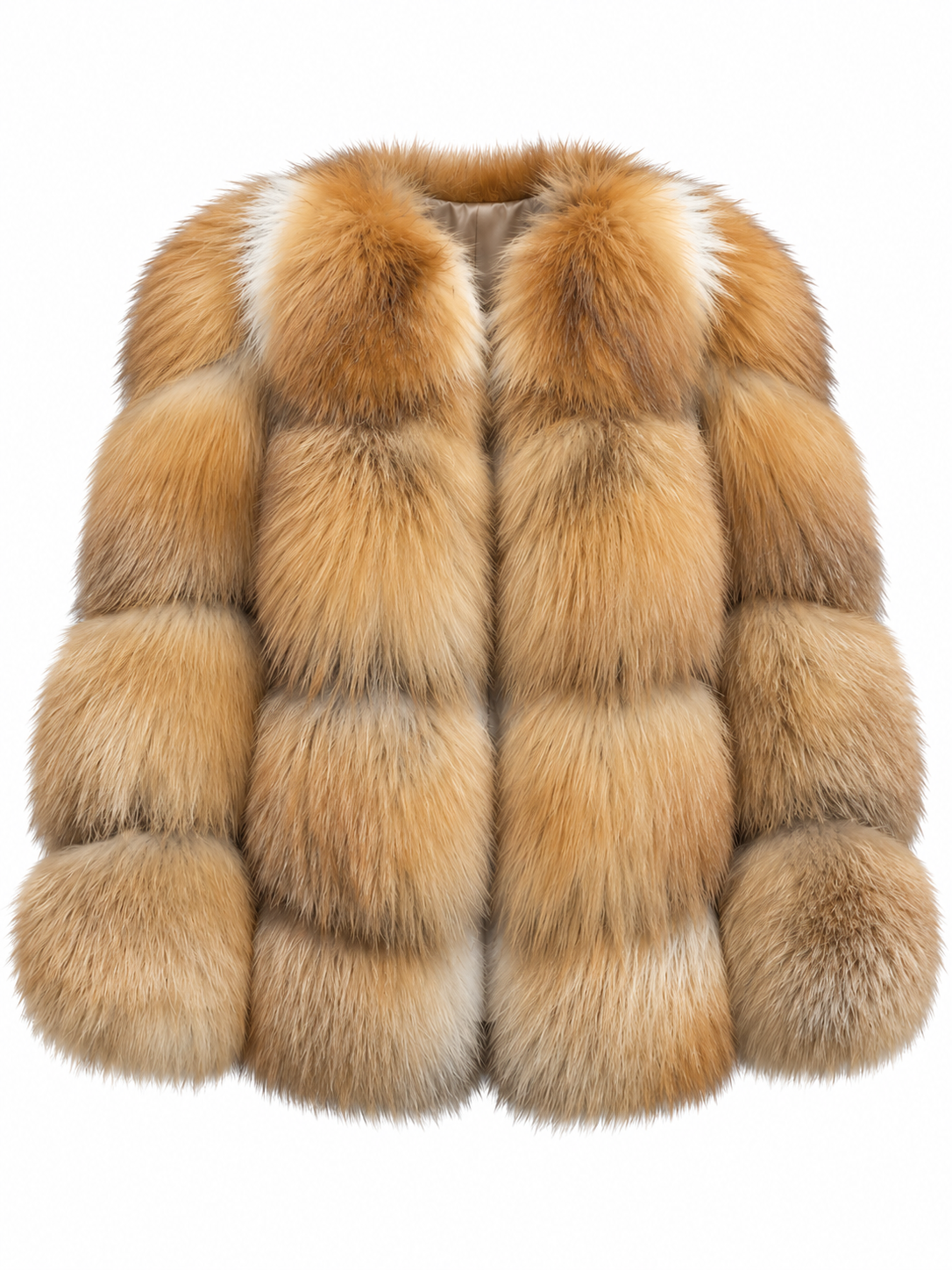 POPPY Fox Fur Coat Natural
