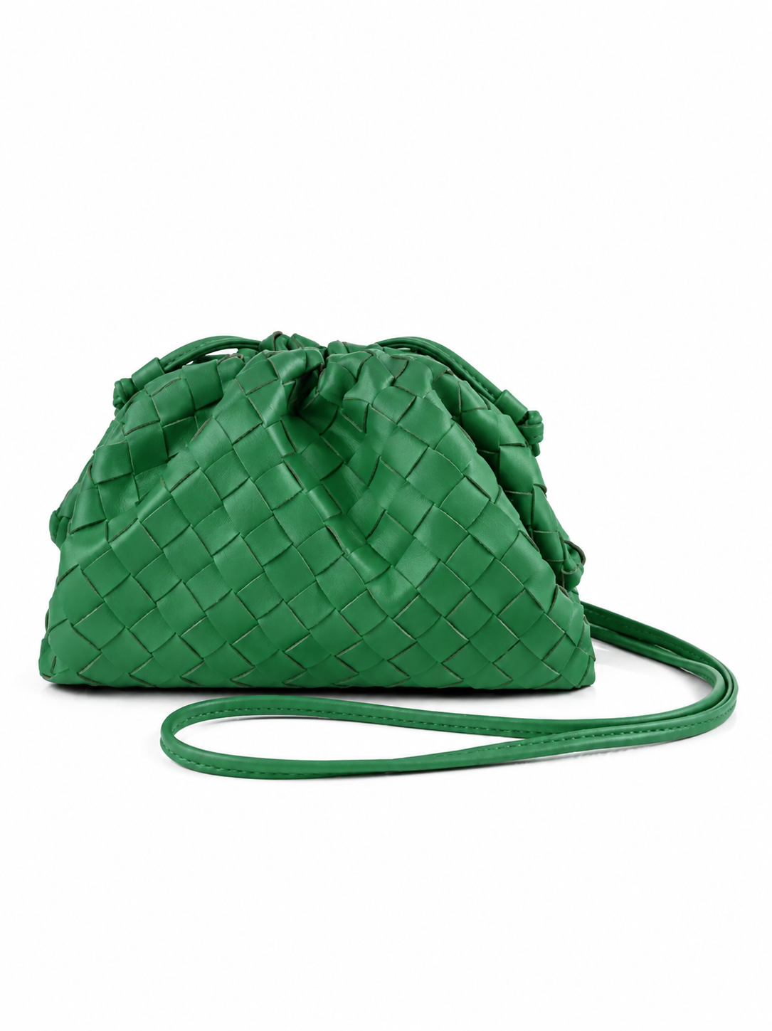 Woven DARCEY Clutch Green