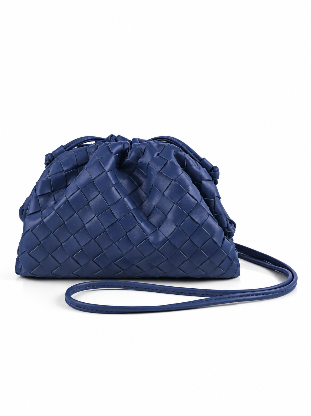 Woven DARCEY Clutch Navy