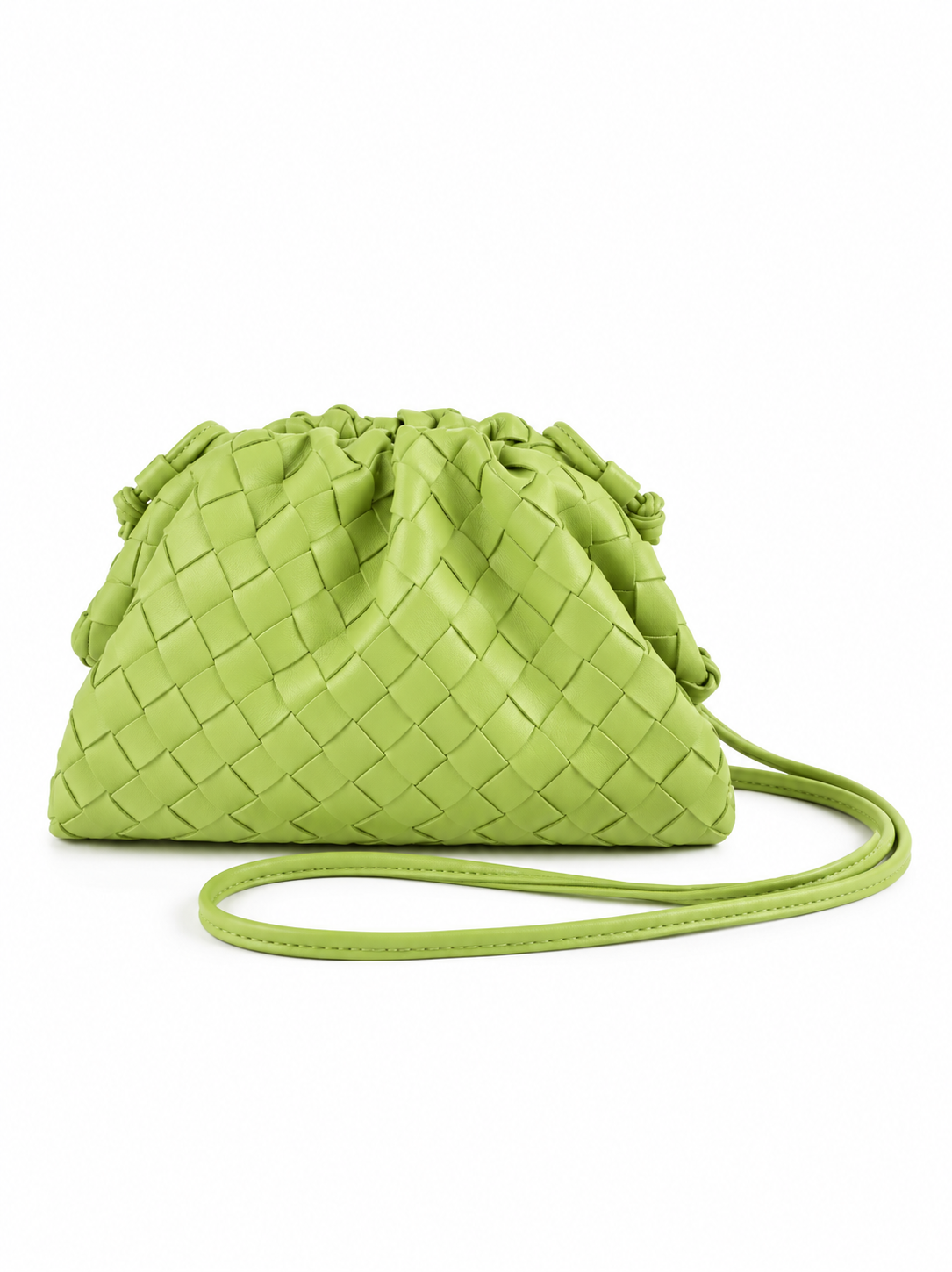 Woven DARCEY Clutch Lime Green