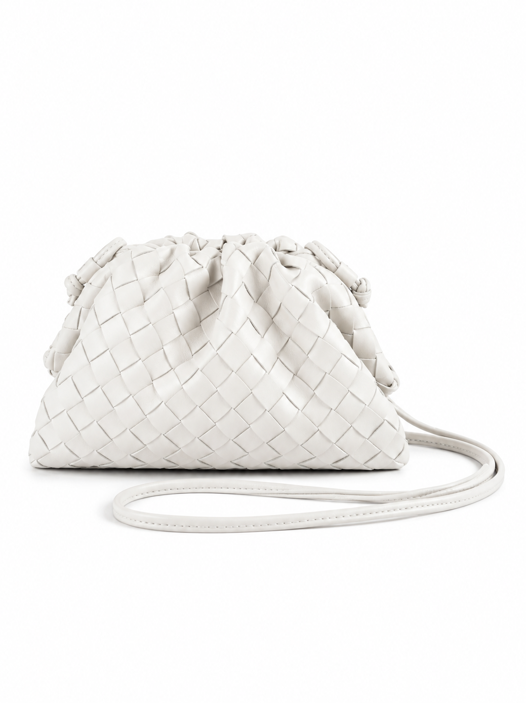 Woven DARCEY Clutch White
