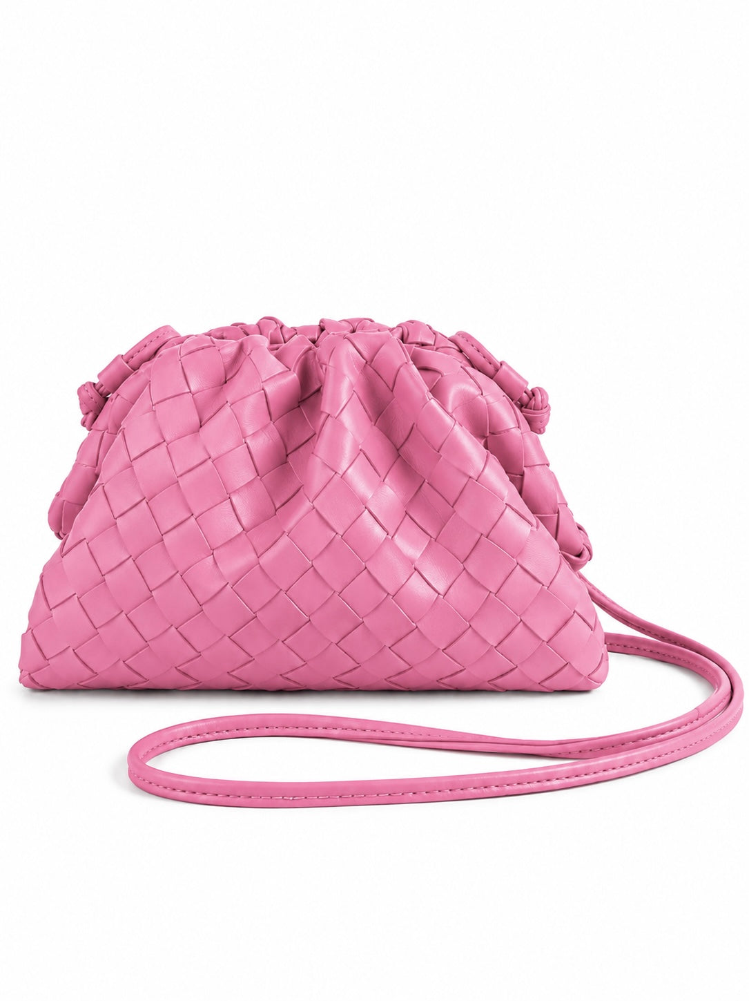 Woven DARCEY Clutch Pink