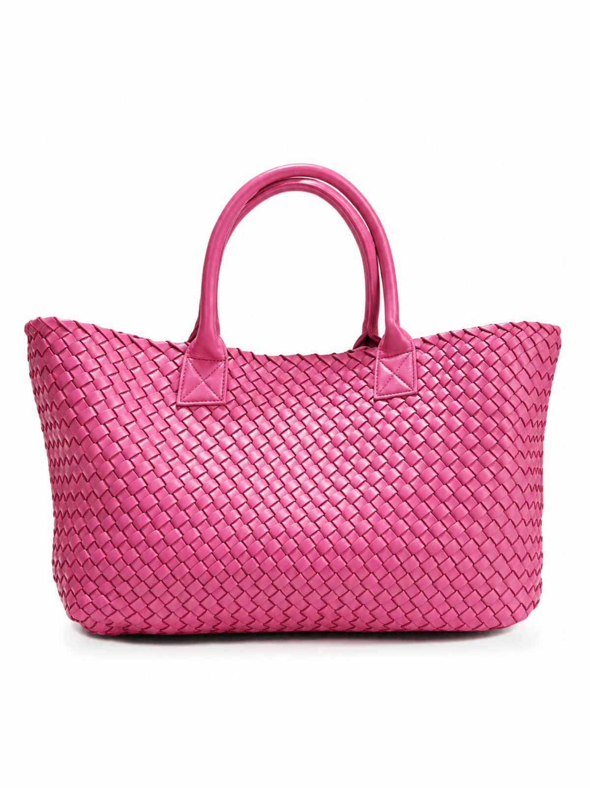ELIZA Woven Tote - Rose Pink
