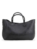 ELIZA Woven Tote - Black
