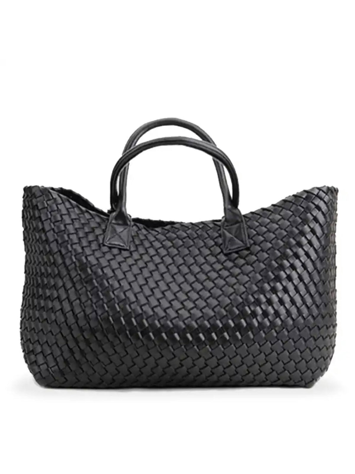 ELIZA Woven Tote - Black