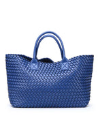 ELIZA Woven Tote - Blue
