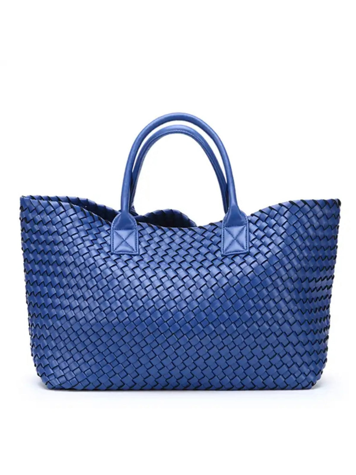 ELIZA Woven Tote - Blue
