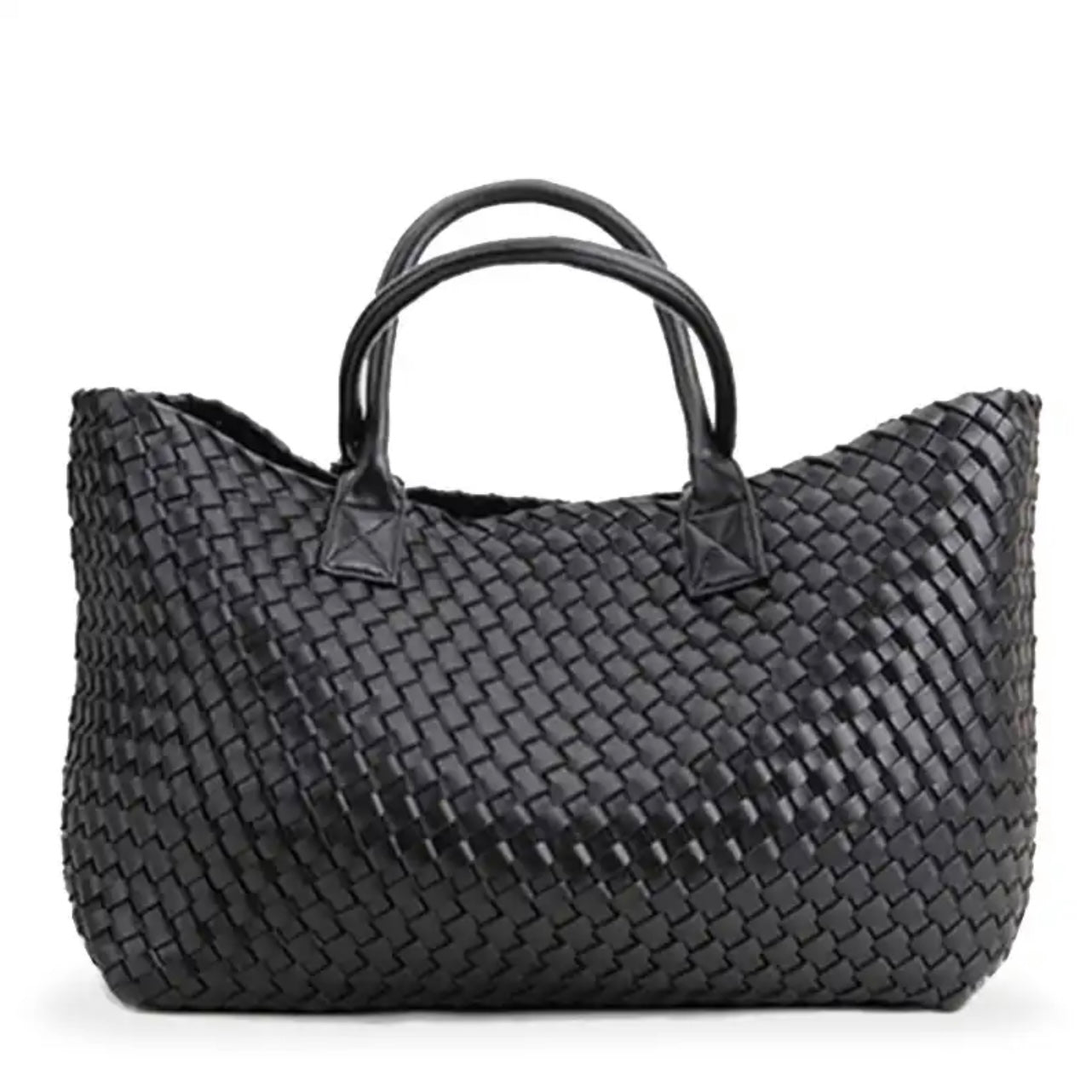 ELIZA Woven Tote Black