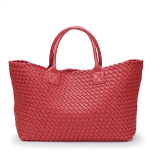 ELIZA Woven Tote Red