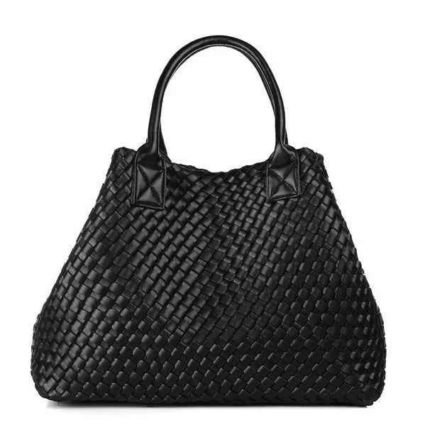 ELIZA Woven Tote Black