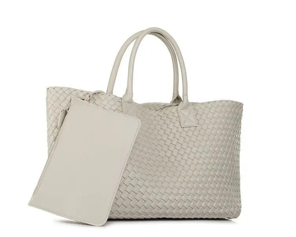 ELIZA Woven Tote Off-White