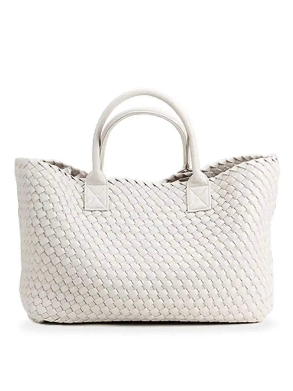 ELIZA Woven Tote - White