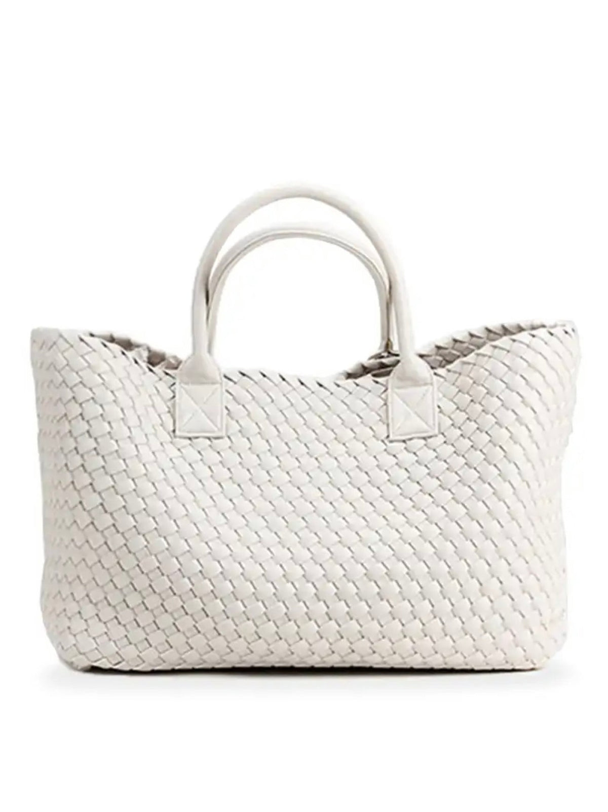 ELIZA Woven Tote - White