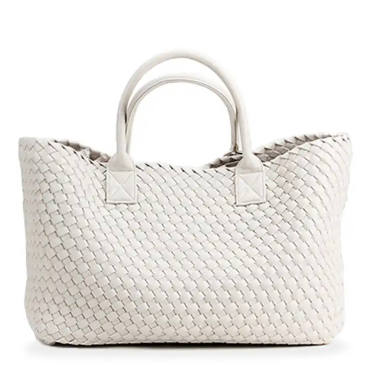 ELIZA Woven Tote White