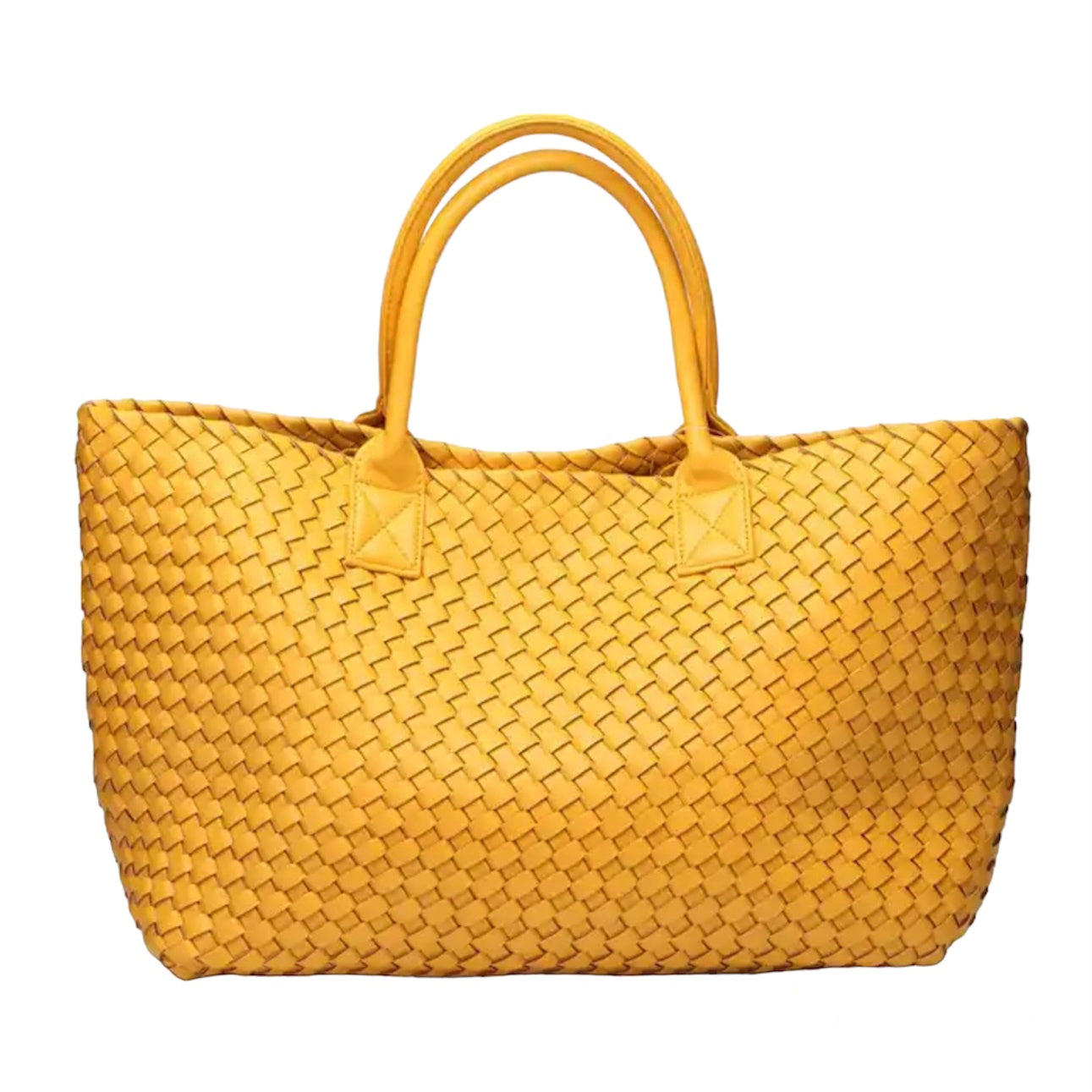 ELIZA Woven Tote Yellow