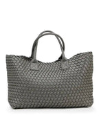 ELIZA Woven Tote - Dark Grey