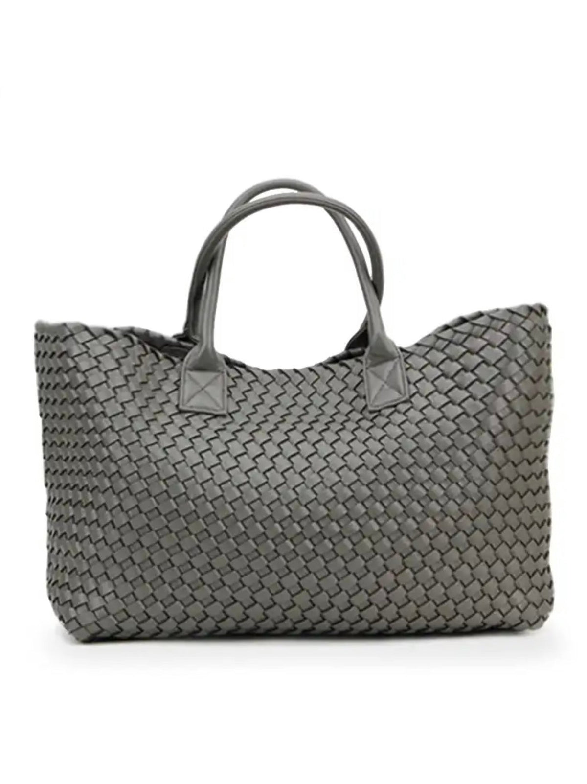 ELIZA Woven Tote - Dark Grey