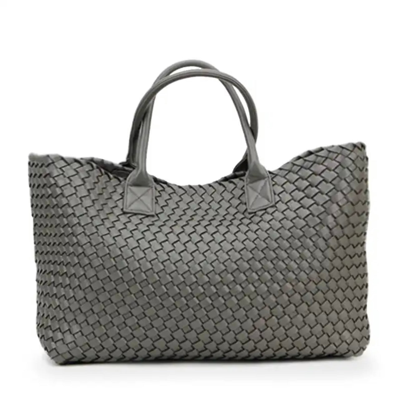 ELIZA Woven Tote Dark Grey