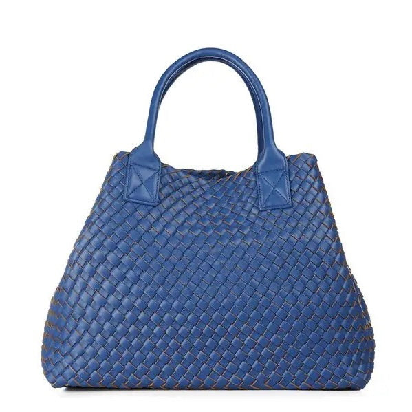 ELIZA Woven Tote Blue