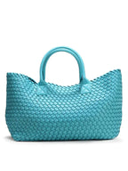 ELIZA Woven Tote - Turquoise