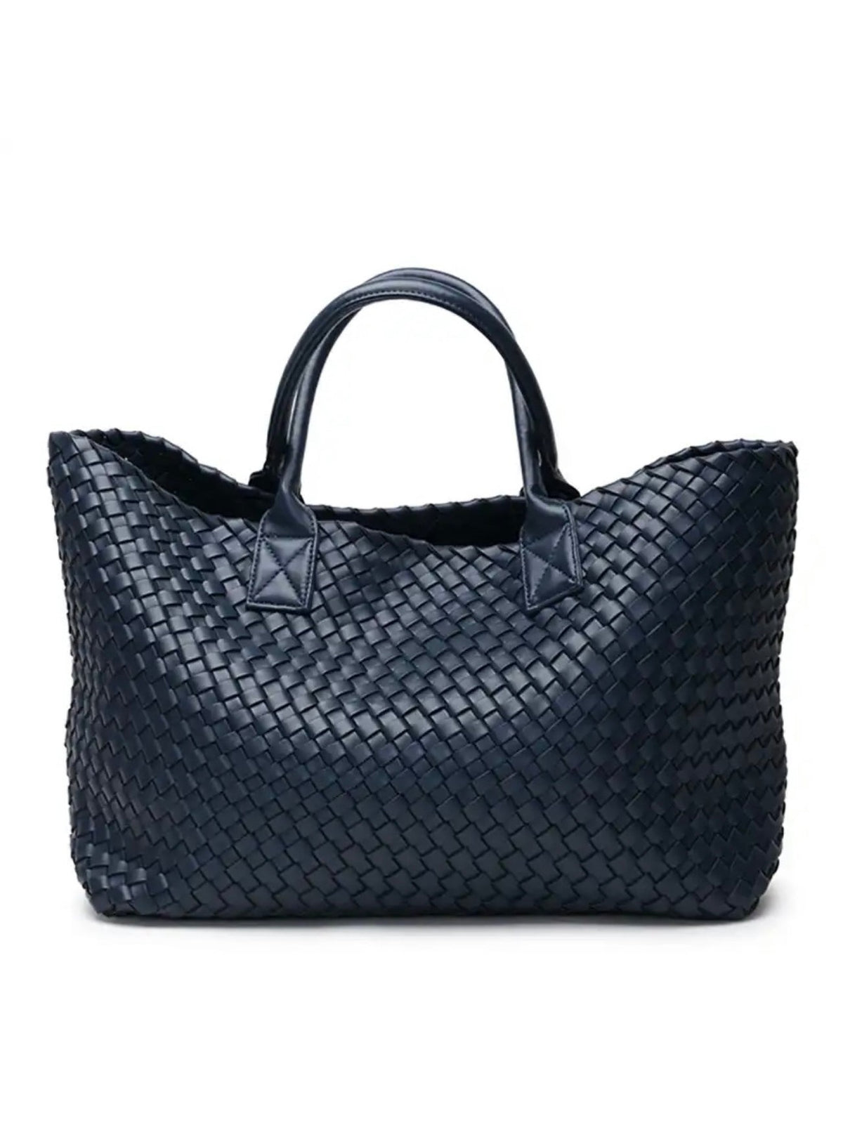 ELIZA Woven Tote - Dark Navy