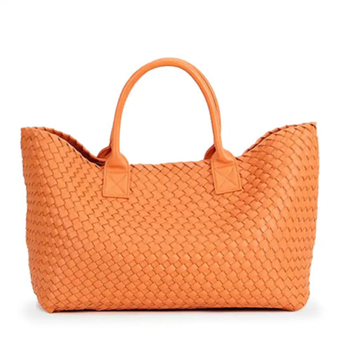 ELIZA Woven Tote Orange