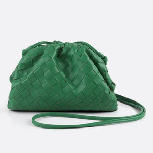 Woven DARCEY Clutch Green