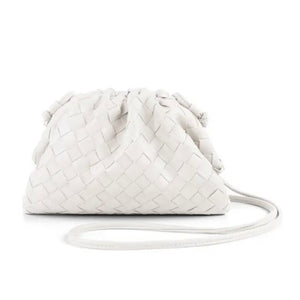 Woven DARCEY Clutch White