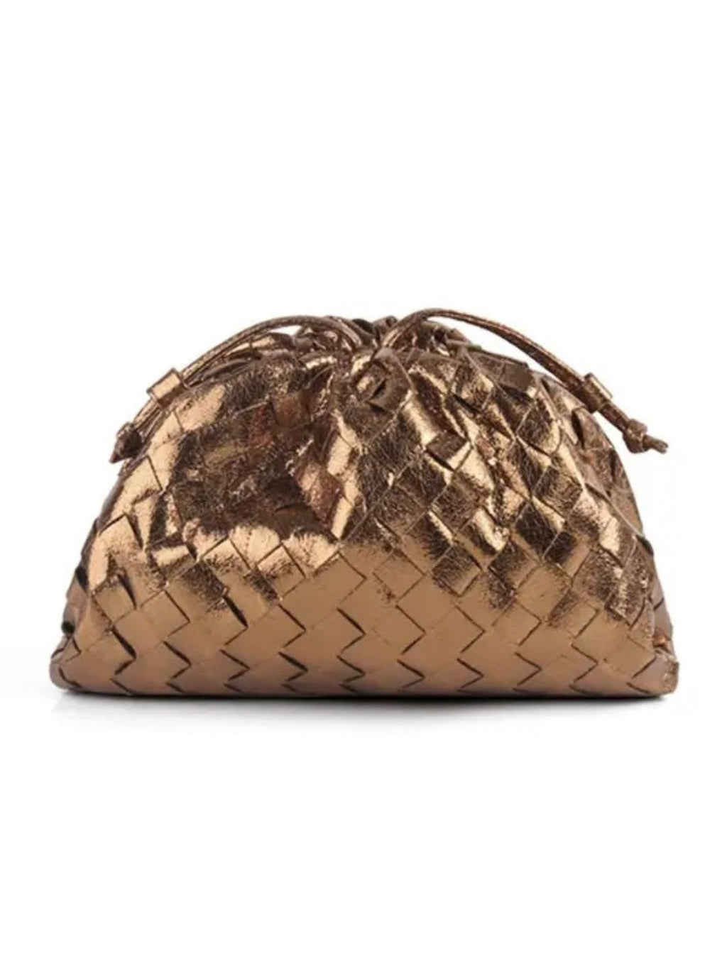 Woven DARCEY Clutch Metallic Bronze