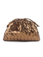 Woven DARCEY Clutch Metallic Bronze