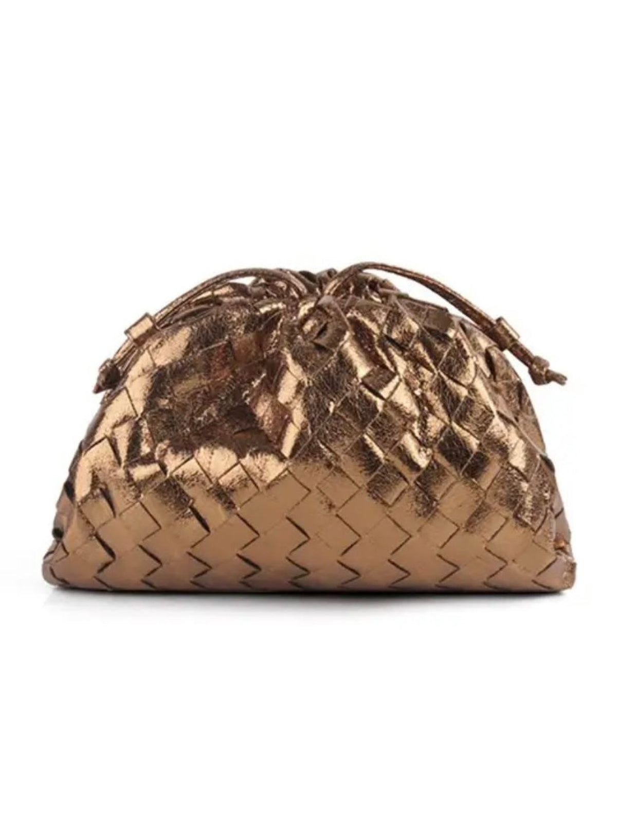 Woven DARCEY Clutch Metallic Bronze