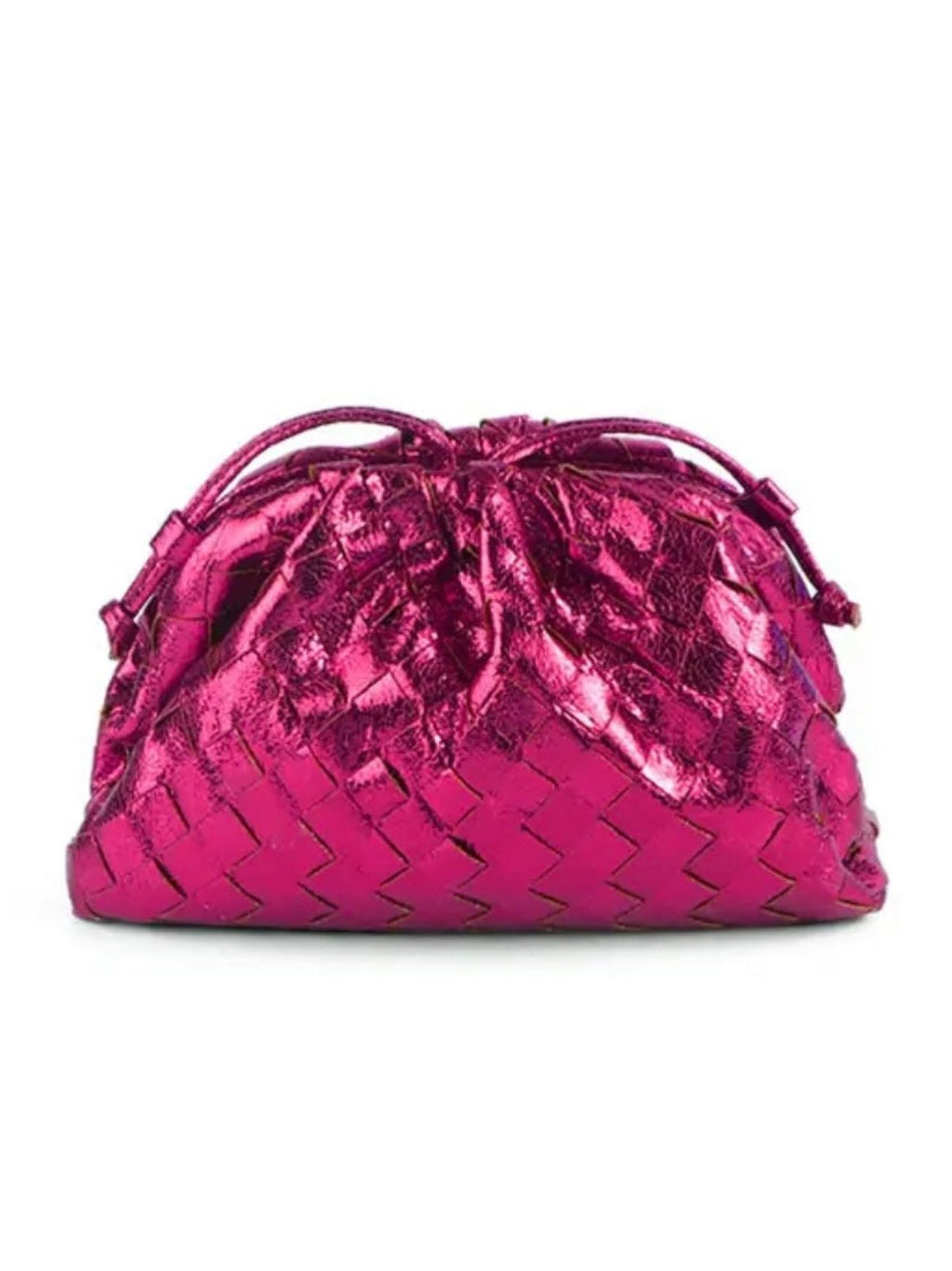 Woven DARCEY Clutch Metallic Rose