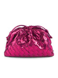 Woven DARCEY Clutch Metallic Rose