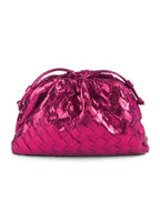 Woven DARCEY Clutch Metallic Rose