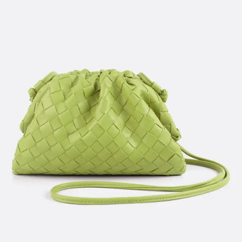 Woven DARCEY Clutch Lime Green