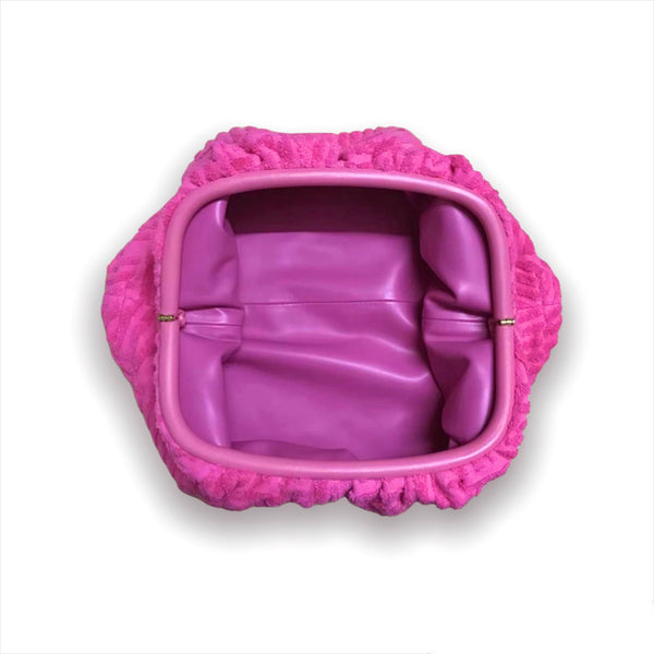 DARCEY Towelling Clutch Pink/Large